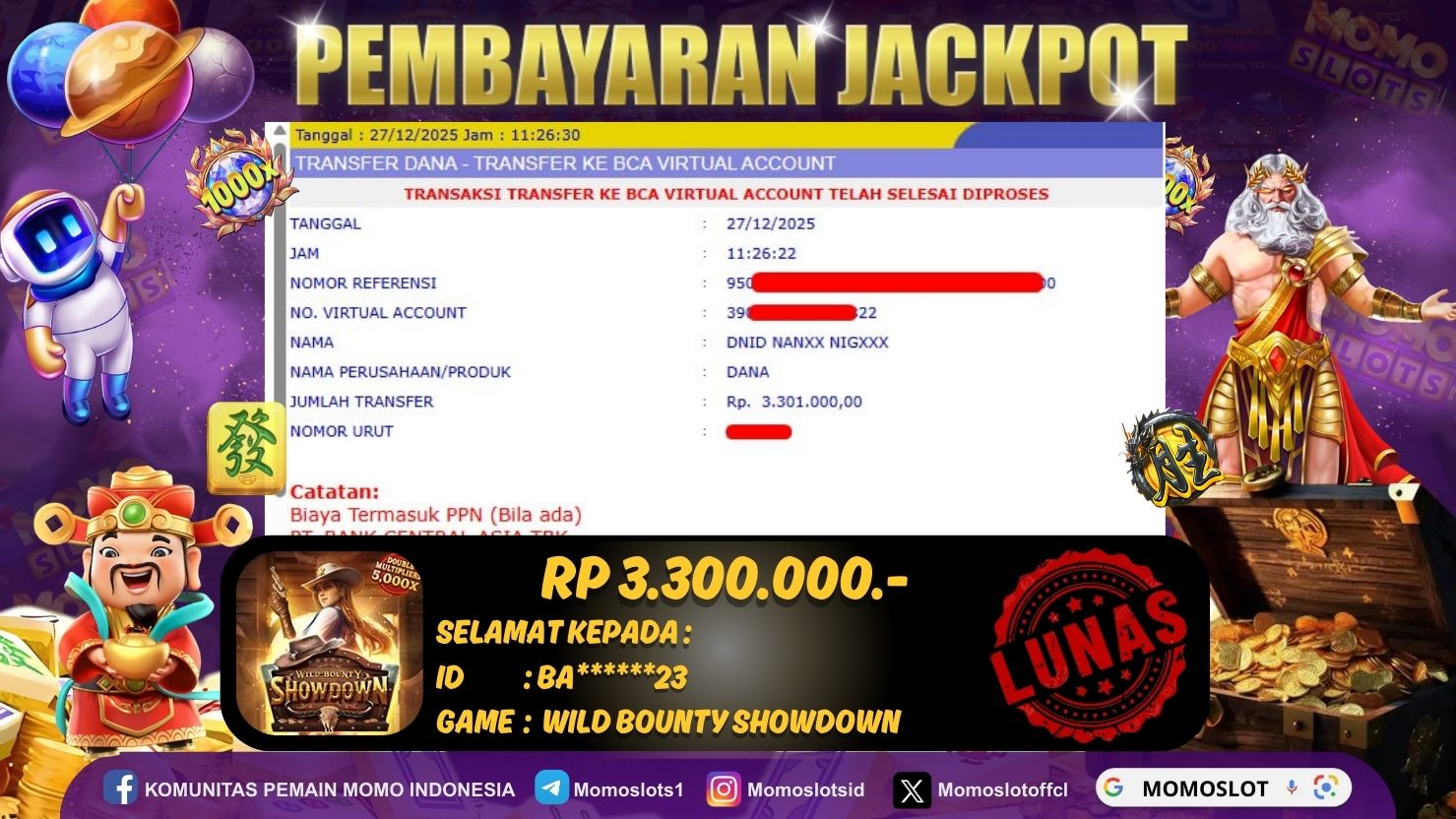 MOMOSLOTS JACKPOT SLOT WILD BOUNTY SHOWDOWN